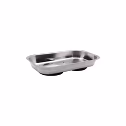magnetic dish 23,7 x 13,6 cm stainless steel/rubber silver