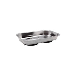 magnetic dish 23,7 x 13,6 cm stainless steel/rubber silver