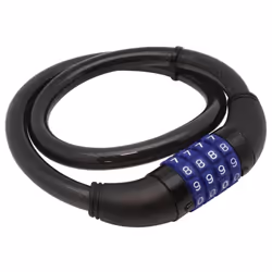 Perel SLKB04N, Cable lock, Black, Blue, Steel, Plastic, 4 digit combination, 650 mm