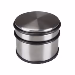 Perel Door stopper, round stainless steel, floor door stop, heavy duty no drilling required, non-scratch non-slip bottom protective rubber ring, silver grey, 9 x 7.5 cm, 1 kg - Additional view 8