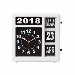 Velleman WC106, Wall, Mechanical clock, Rectangle, Black, White, Battery, AA