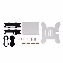 Whadda VESA CASE FOR RASPBERRY PI 4, Case, Raspberry Pi, Raspberry Pi, Black, Transparent, Perspex, 100 mm