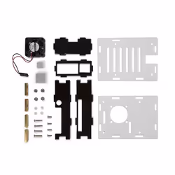 Whadda TRANSPARENT CASE WITH COOLING FOR RASPBERRY PI 4, Case, Raspberry Pi, Raspberry Pi, Black, Transparent, Perspex, 101 g