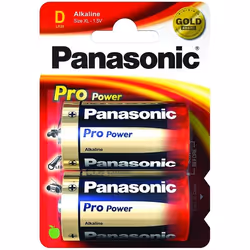 Panasonic 1x2 LR20PPG, Single-use battery, Alkaline, 1.5 V, 2 pc(s), Blue, Gold, Red, 33.6 mm
