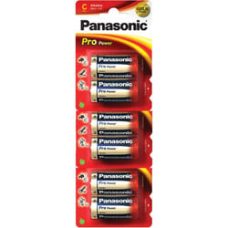 Panasonic Pro Power Gold LR14PPG Alkaline C Batteries 6/pk (LR14, MN1400, AM2)