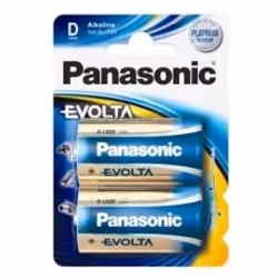 Panasonic Evolta D, Single-use battery, Alkaline, 1.5 V, 2 pc(s), Blue, D