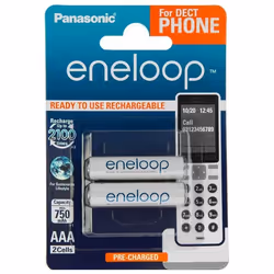 Panasonic BK-4MCCE/2DE, Battery, Blue, White, 750 mAh, 1.2 V, AAA, Blister