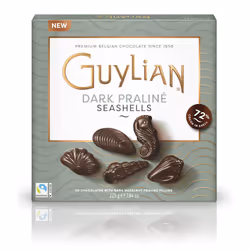 dark chocolate praline seashells in gift box - 225g