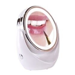 LANAFORM LED Mirror X10 makeup mirror Freestanding Round Pearl