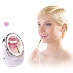 LANAFORM LED Mirror X10 makeup mirror Freestanding Round Pearl
