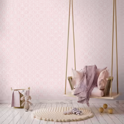 Jack 'N Rose Pale Pink Medallions Flowers Paste The Wall Vinyl Wallpaper
