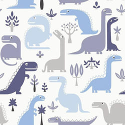 Grandeco Jack N Rose Children's Dinosaur Wallpaper Grey Blue Paste The Wall