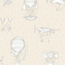 Grandeco Jack N Rose Hot Air Baloon Cream Wallpaper Nursery Past The Wall Vinyl