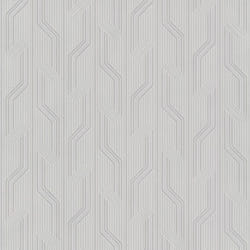 Orion Vertical Geometric Stripe Wave Wallpaper - Grey ON4102