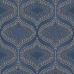 Art Deco Wallpaper Retro Vintage Embossed Glitter Nuevo Navy Grandeco