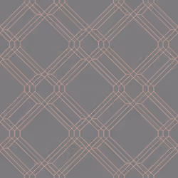 Grandeco Lattice Diamond Wallpaper Textured Metallic Geometric Geo Embossed - A41402 Charcoal Grey Rose Gold