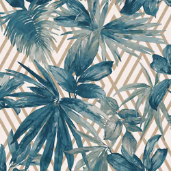 Grandeco Life Forage Teal Wallpaper 156001