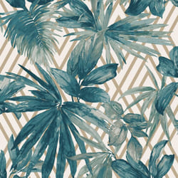 Grandeco Life Forage Teal Wallpaper 156001