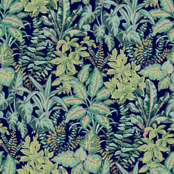 Grandeco Calathea Teal Tropical Wallpaper Navy Palm Tree Leaf Green Grey Vinyl