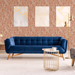 DUTCH WALLCOVERINGS Wallpaper Mae Orange and Beige Wall Covering Panel Sheet