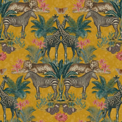 Grandeco Life Animal Kingdom Ochre Wallpaper A49301