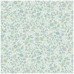 Grandeco Jack 'N Rose Liberty Floral Bunny Mint Paste The Wall Wallpaper