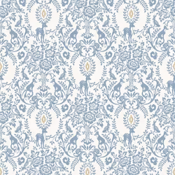 Natural Animal Wallpaper Grandeco Blue White Paste The Wall Textured Vinyl