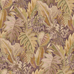 Grandeco Ciara Autumn Leaves Aubergine Wallpaper Naturistic Vinyl