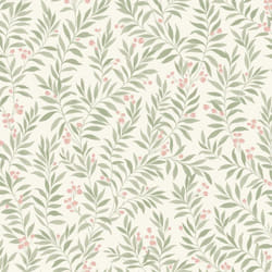 Maison Green Pink Floral Wallpaper Grandeco Paste The Wall White Vinyl Textured