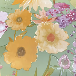 Wildflower Sage Floral Wallpaper Grandeco Pink Green Yellow Natural Flower