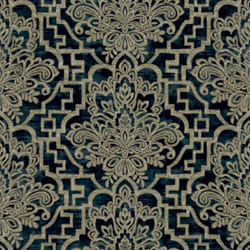 Grandeco Life Damask Trellis Navy Wallpaper A62402