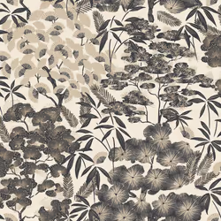 Grandeco Ciara Oriental Leaf Cream Wallpaper Trees Leaves Paste The Wall Modern
