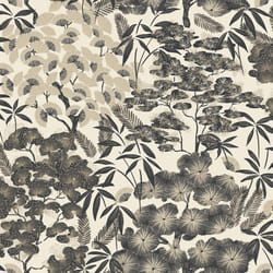 Grandeco Ciara Oriental Leaf Cream Wallpaper Trees Leaves Paste The Wall Modern