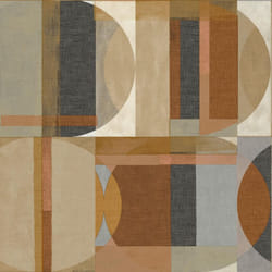 Grandeco Arcadia Geometric Circle Brown Wallpaper Textured Paste The Wall Vinyl
