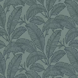 Grandeco Vertical Art Attitude Palm Leaves Green Wallpaper A66401