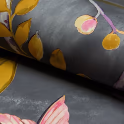 Grandeco Life Lola Charcoal Pink Wallpaper 197001