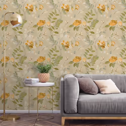 Grandeco Life Lola Yellow Wallpaper A68802