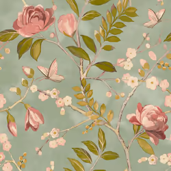 Grandeco Life Lola Green Wallpaper A68803
