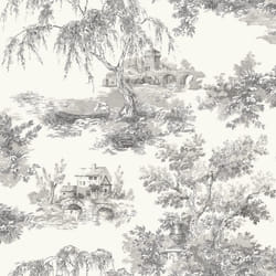 Grandeco Life Toile Grey Wallpaper A69803