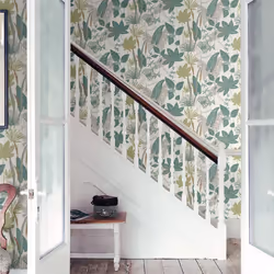 Grandeco Dragonfly Garden Wallpaper Metallic Botanical Leaves