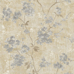 Grandeco Paul Moneypenny Anethe Blossom Floral Cream Grey Wallpaper