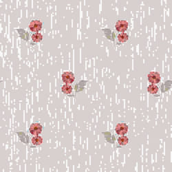 Grandeco Life Clematis Sprig Red Wallpaper A73101