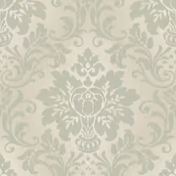 Grandeco Royal House Fabric Damask Sage Wallpaper A10910
