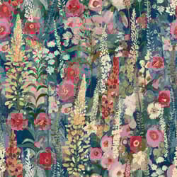 Grandeco Delphinium Navy Blue Wallpaper Painted Floral Paste The Wall Vinyl