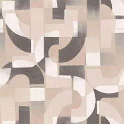 Grandeco Life Karuna Grey Wallpaper Geometric Pattern Overlapping Semicircles