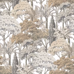 Grandeco Life Karuna Trees Taupe Wallpaper A76301