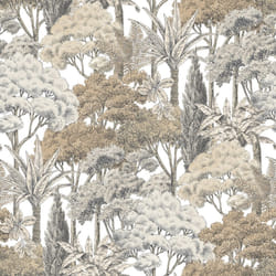 Grandeco Life Karuna Trees Taupe Wallpaper A76301
