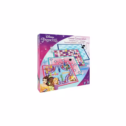 Princess Games Compendium, Enjoy 4 x Board Games, Nine Men's Morris, Draughts, Ludo, Ladders Game, Great Gift For Kids Aged 5 ...