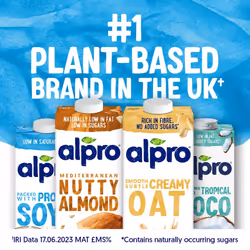 Alpro Oat No Sugars Plant-Based Long Life Drink, Vegan & Dairy Free, 1L (Pack of 8)