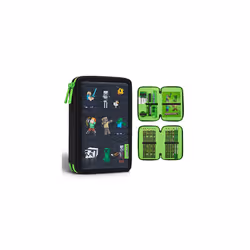Children's Pencil Case with 2 Compartments and School Supplies